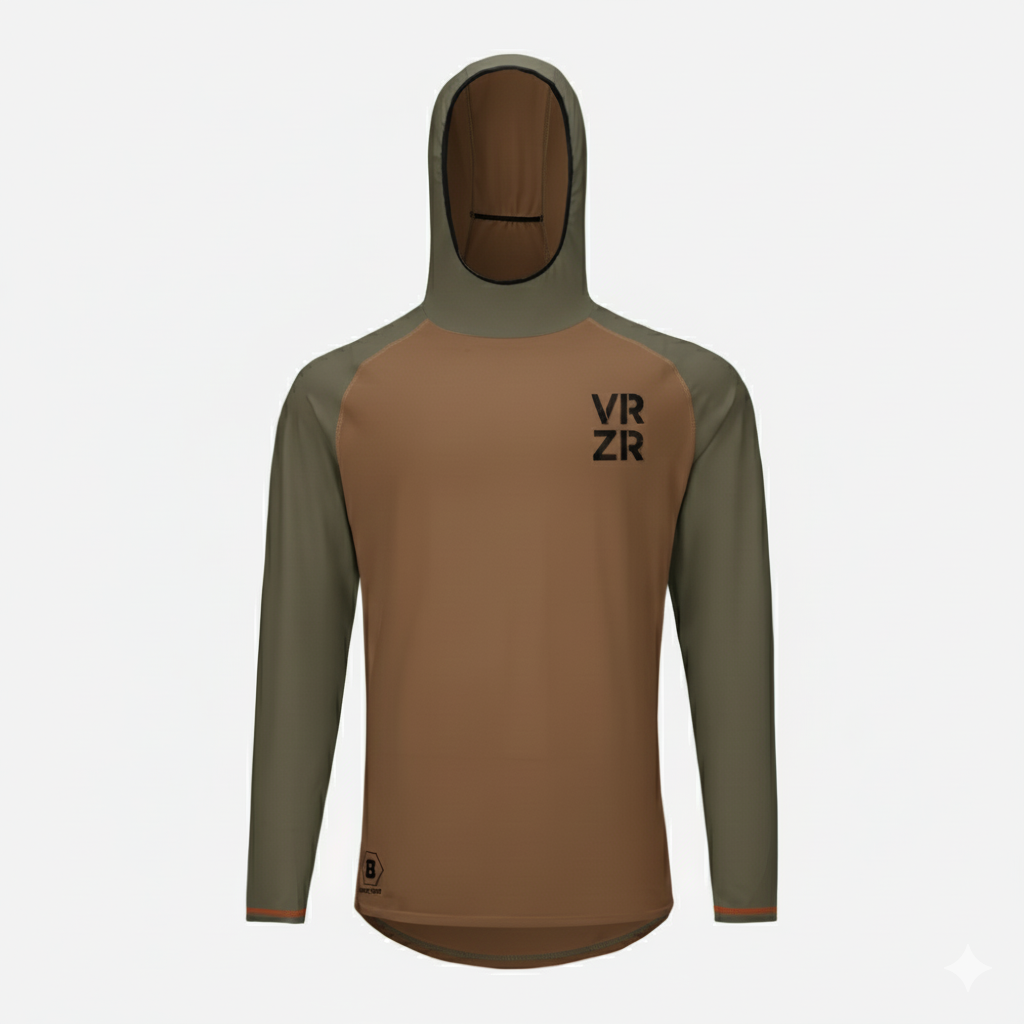 VRZR Long Sleeve Hooded Shirt - Earth
