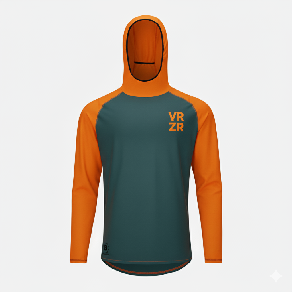 VRZR Long Sleeve Hooded Shirt - Blaze